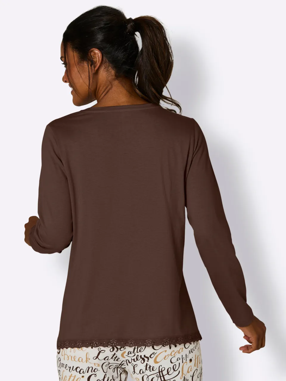 Pyjama-Shirt chocolade, foto 3