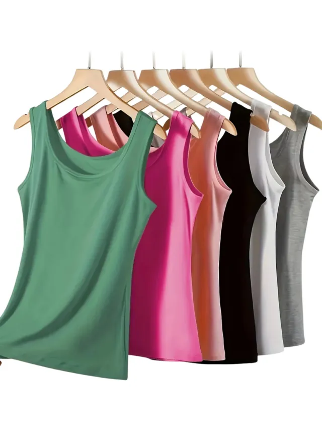 Livano Topje Dames - Kleding - Shirt - Blouse - Kort - Volwassen - 6 Pcs - Gemengd
