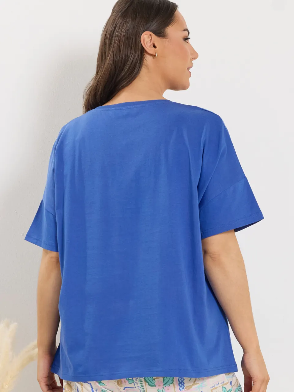 Yours Blauwe Pyjamatop Met ‘Meet Me At The Beach’Slogan-52, foto 5