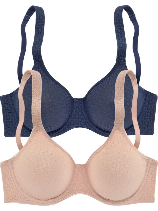 T-shirtbeha met beugel marine en toffee marine + toffee