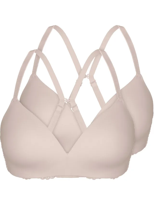 Sassa 2-pack Zachte bh Inzetstuk Classic Lace Naakt