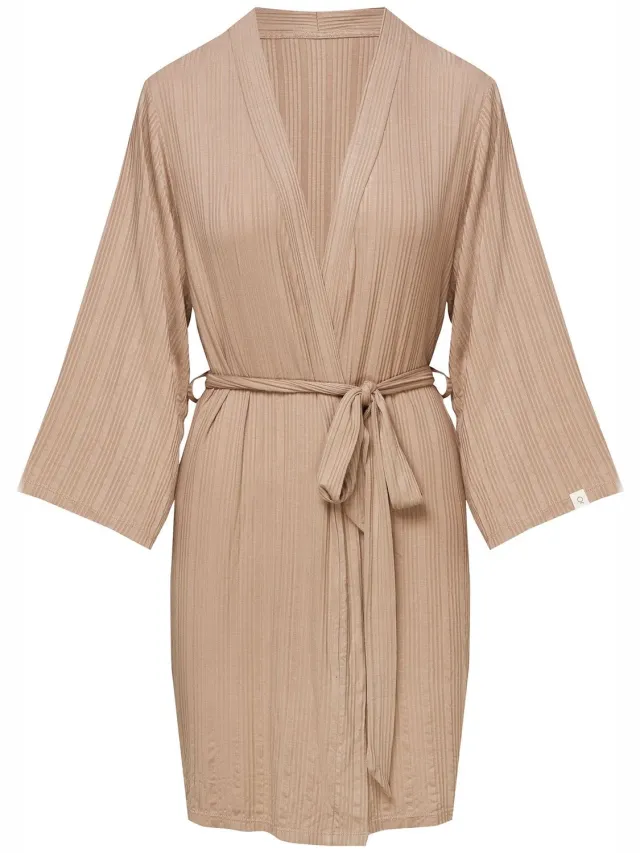 ESOTIQ Jenius 3 - Badjas - Beige - Viscose