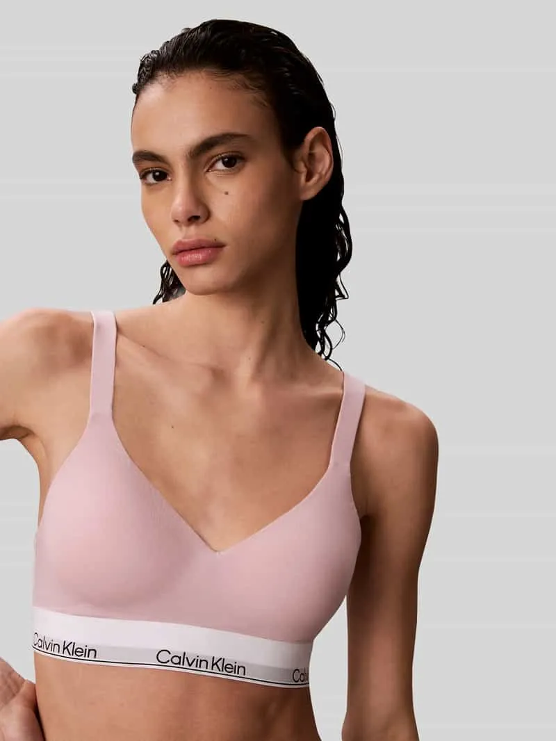 Calvin Klein Bralette van mix van katoen en modal roze, foto 4