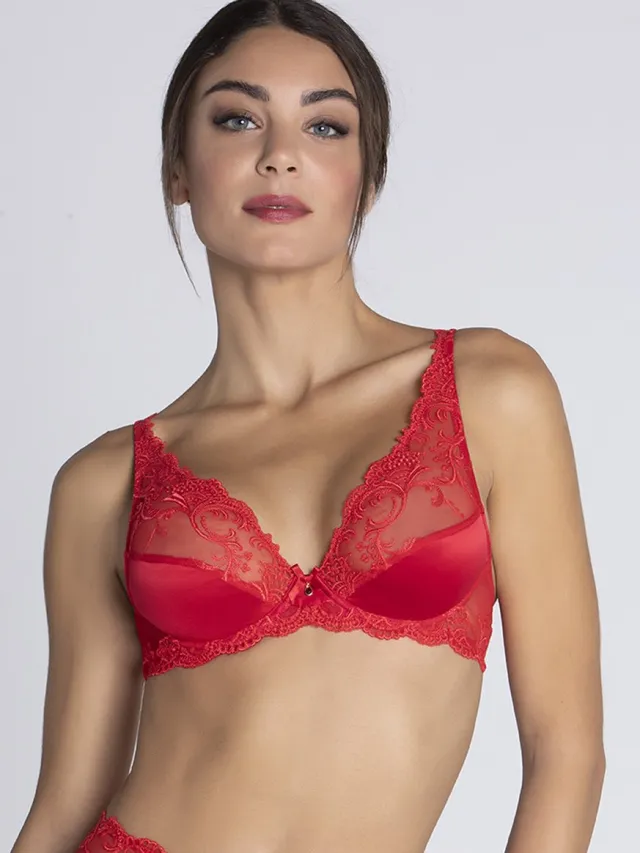 Lise Charmel Splendeur Soie Triangel BH Rood Splendeur Rouge