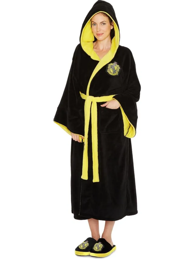 Harry Potter Badjas, Harry Potter "Hufflepuff" hooded womens oversized Multi color