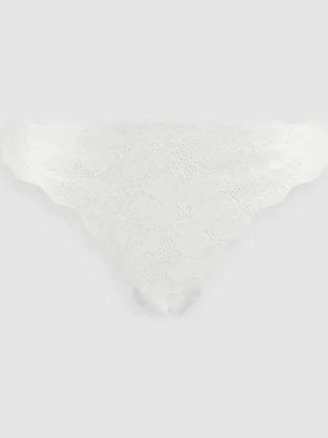 Lascana String met bloemkant offwhite, foto 2