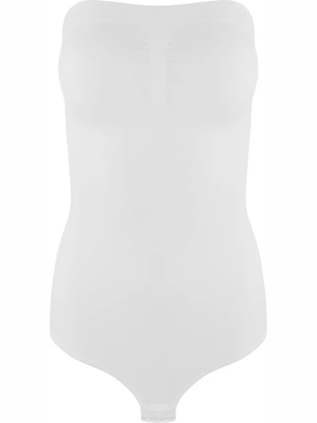 MAGIC Bodyfashion Bandeau Thong Body Corrigerend ondergoed - Crispy White Wit