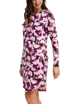 Calida Autumn Dreams Long Sleeve Nightshirt Blauw,Lila,Roze,Versch.kleure/Patroon