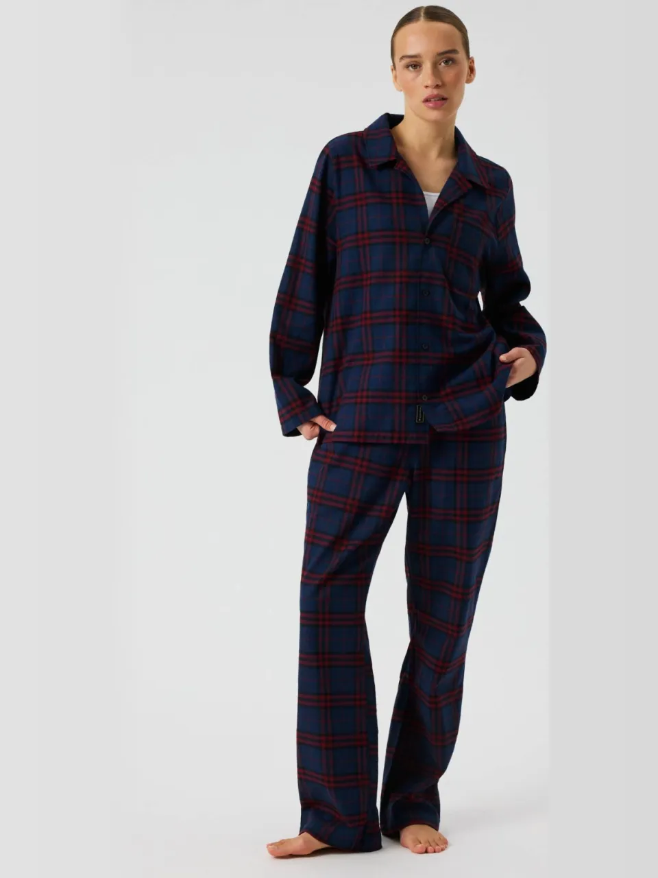 Björn Borg flanel pyjamaset donkerblauw donkerblauw/rood, foto 2
