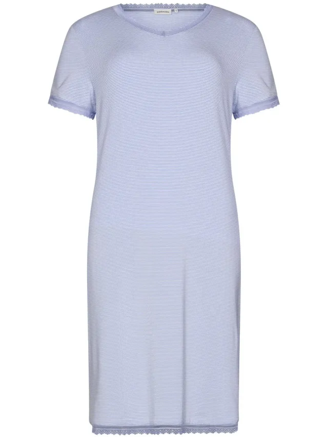 Pastunette Dames Nachthemd Pastunette Premium - Soft Sketches - Viscose blauw