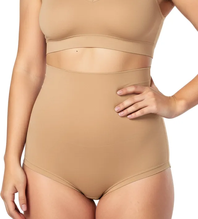 Shapetape Corrigerende High Waist Slip Voor Dames - Corrigerende Onderbroek - Beige - Ultrazacht - Corrigerend Ondergoed Dames - Naadloos Ondergoed Dames - Seamless Ondergoed Dames - Corrigerende String - Shapewear Dames