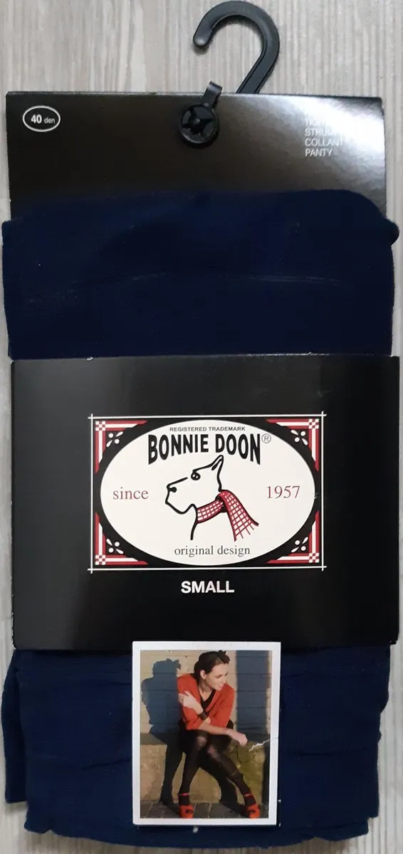 Bonnie Doon sheer stripes panty maat S navy