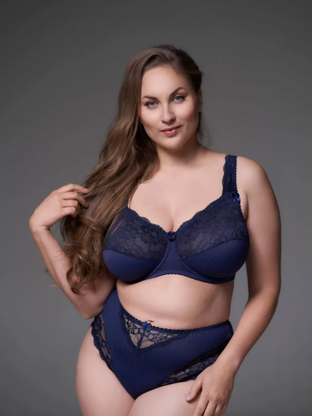 Plaisir Beate niet-voorgevormde beugelbh donkerblauw