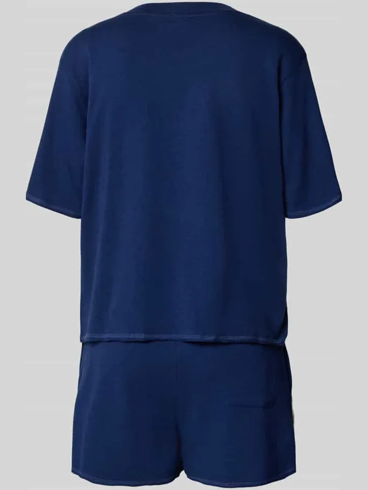 Polo Ralph Lauren Pyjama met logostitching en elastische band met logo donkerblauw, foto 2