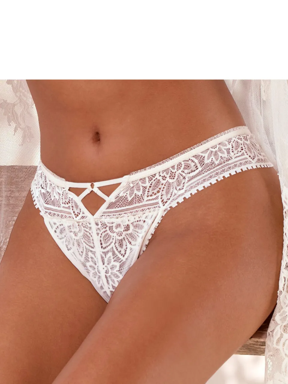 string crème kant, foto 2