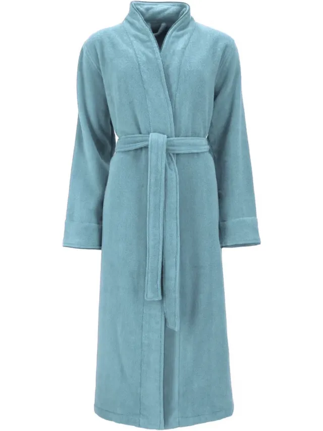 Vossen Dames Bademantel - Alabama - XL - Waterfall - Microcotton Stehkragen