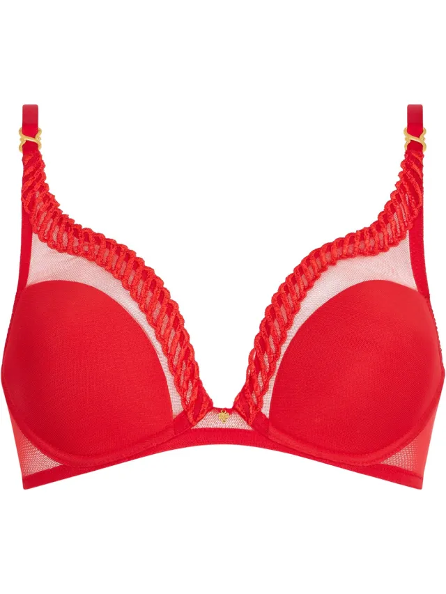 Aubade Sheer motion-bh voorgevormd-75/90D rood