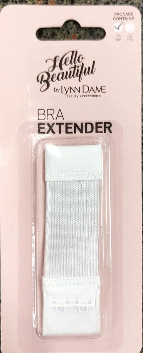 Lynn BH-verlenger - Wit - Bra Extender - BH Verlenger - BHverlenger - BH Accessoires - BH verlengstuk - 25mm - 2 haakjes