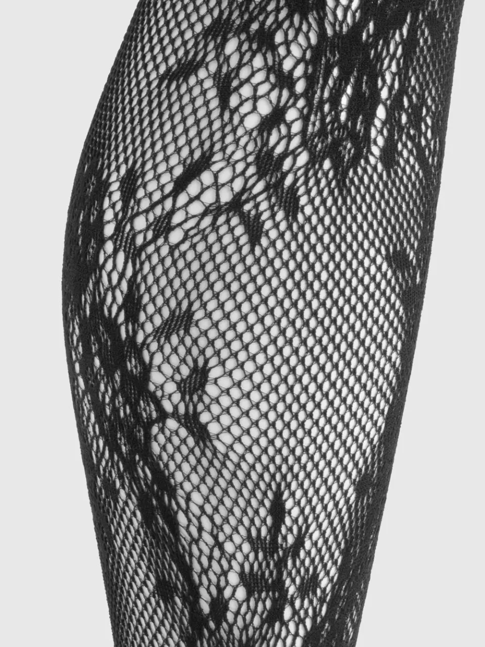 boohoo Dames Zwarte bloemenkant visnet panty's, foto 3