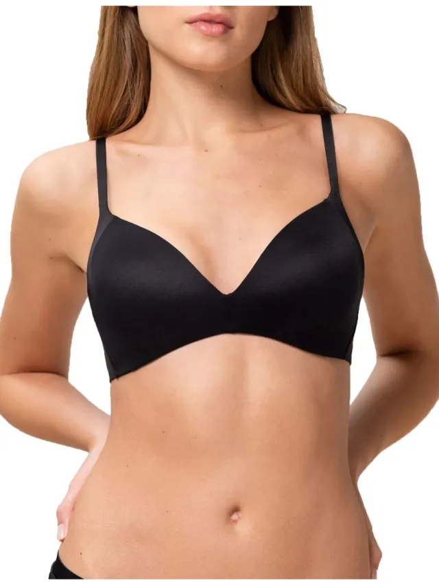 Triumph BH zonder beugel - Body Make-Up Soft Touch P EX - Comfort T-shirt bh - Naadloze cups - T - 70B - Zwart