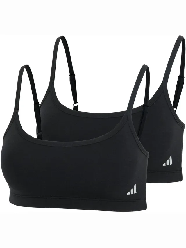 Adidas Sportswear 2PK BRALETTE - Sport Active Modal Comfort – Damen Onderbroek - zwart
