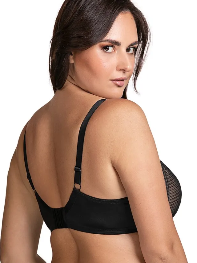 Vivisence Vrouwenbeha Met Beugel Bloemen Kant En Verstelbare Bandjes Elegante En Comfortabele Beha Voor Optimale Ondersteuning En Vrouwelijke Uitstraling Perfect Voor Dagelijks Dragen, Zwart,95E