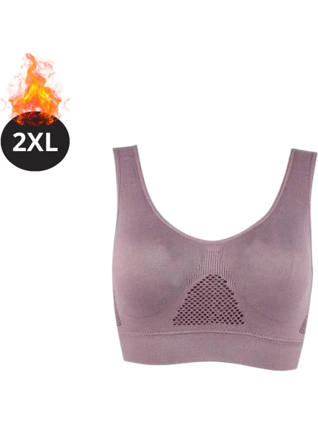 Nivard BH Zonder Beugel - Zonder Bandjes - Push-up Bh's - Comfort Beha - Comfortabel - Sterk - Plus Size - Paars