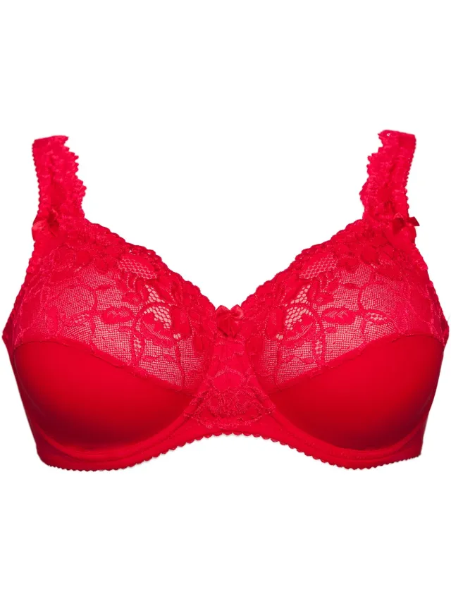 PLAISIR by Ulsoe Plaisir Beate beugel BH rood 95I-grote maten met draagcomfort