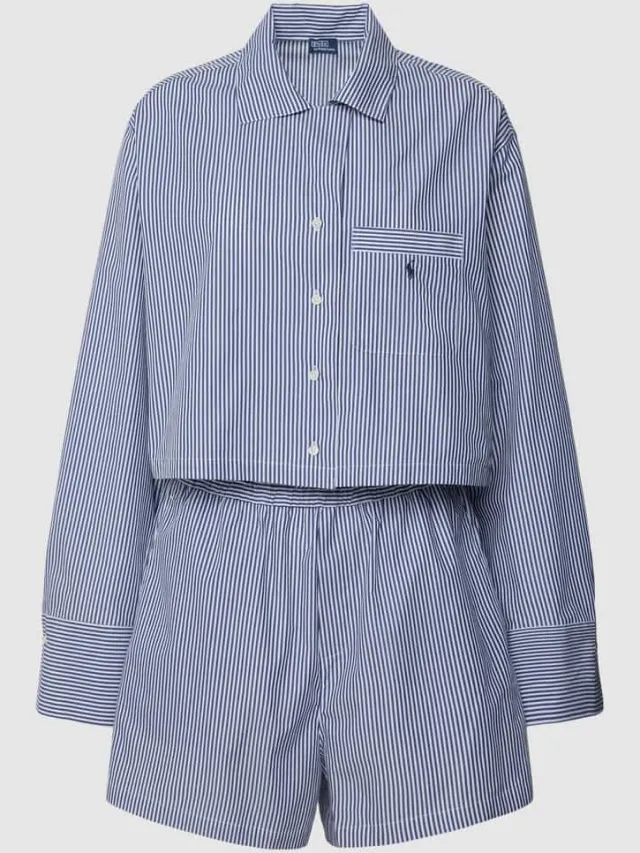 Polo Ralph Lauren Pyjama met streepmotief marineblauw, foto 2