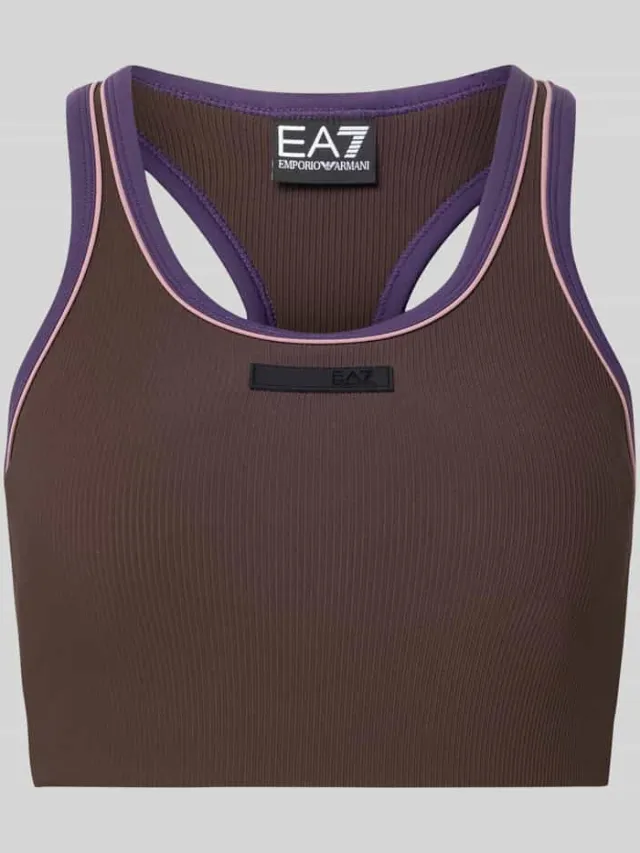 EA7 Emporio Armani Beha met labeldetail donkerbruin, foto 2