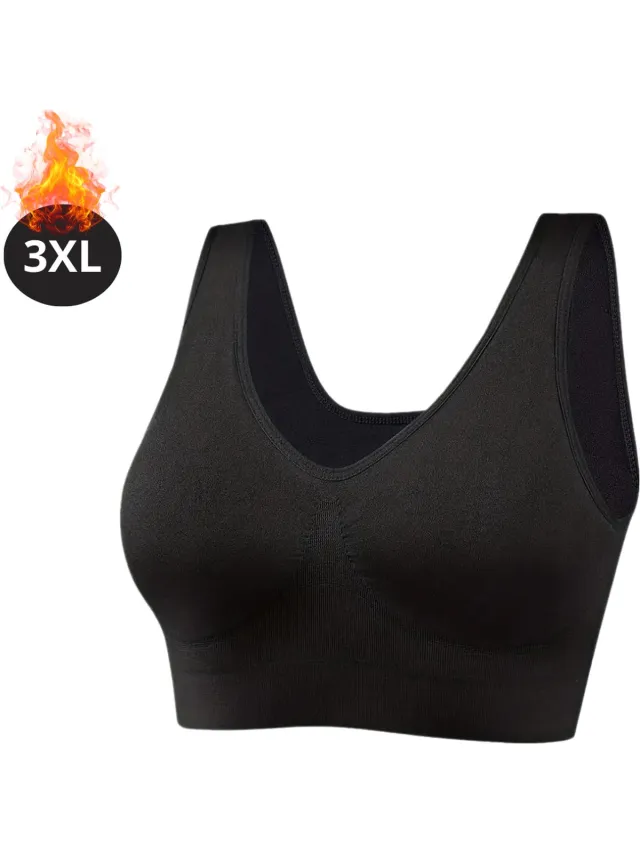 Livano BH Set Zonder Beugel - Zonder Bandjes - Push-up Bh's - Comfort Beha - Comfortabel - Sterk - Dames - Plus Size - 3 Pack - Zwart
