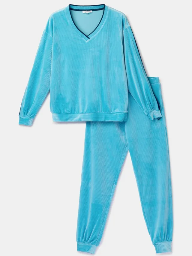 Woody dames woody huispak-TPA/824-XXL blauw