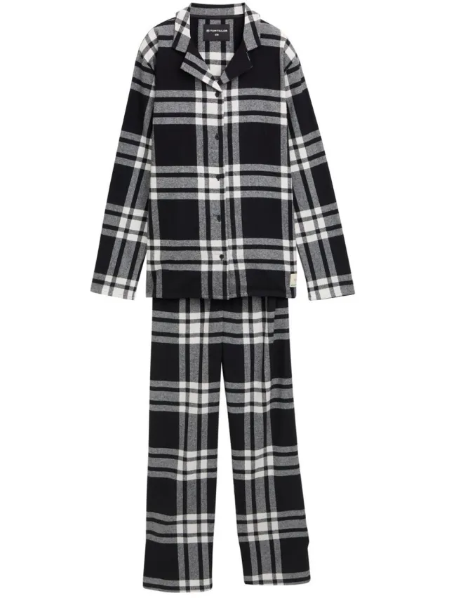 Tom Tailor Pyjamaset met ruitjespatroon - grey-dark-check