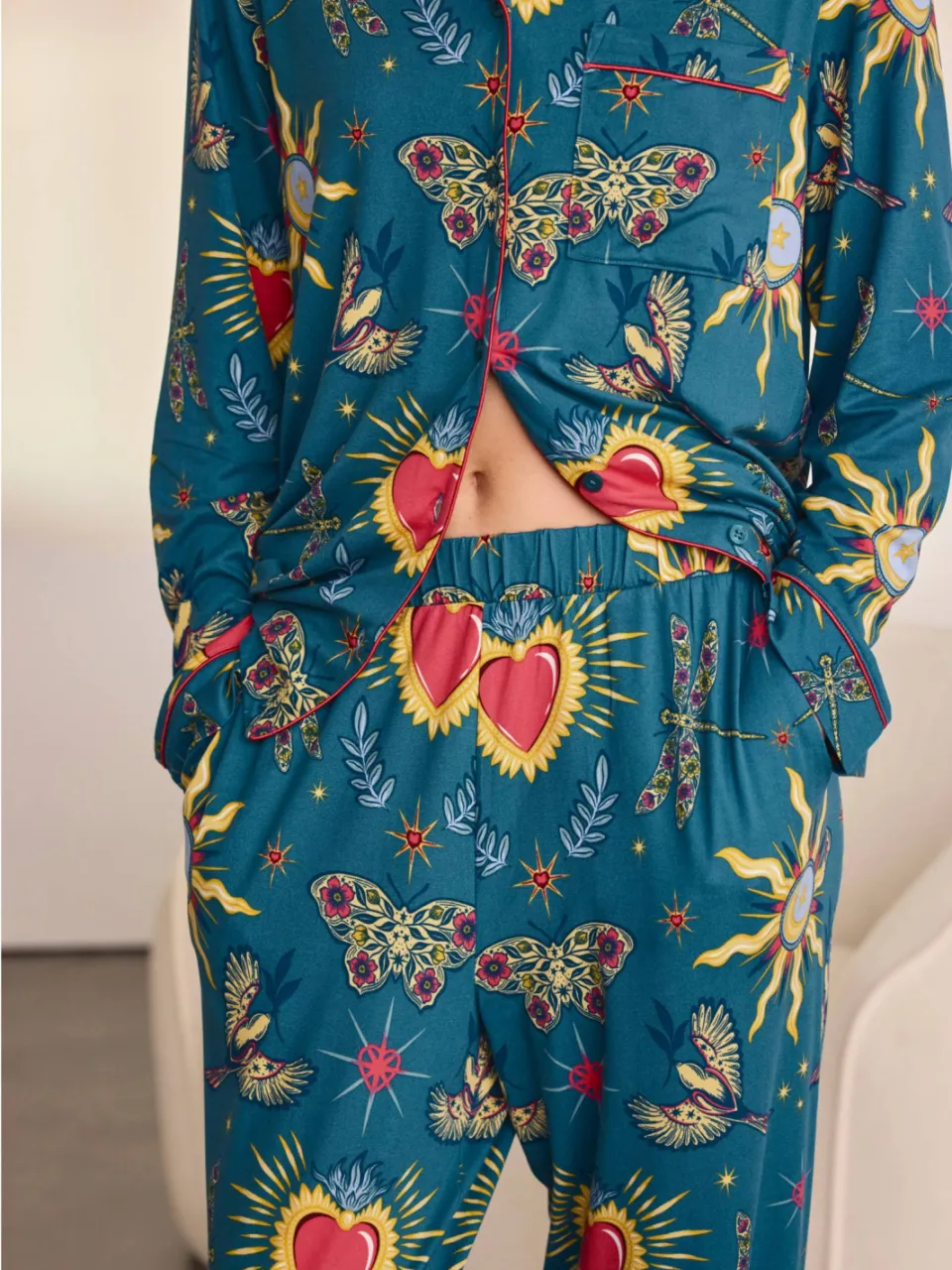 Chelsea Peers pyjamaset petrol, foto 5
