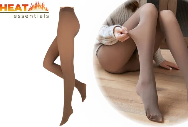Heat Essentials Fleece Panty - Skin Nude - Thermo Panty beige - Dikke Kwaliteit - Anti ladder - Fleece Legging Dames