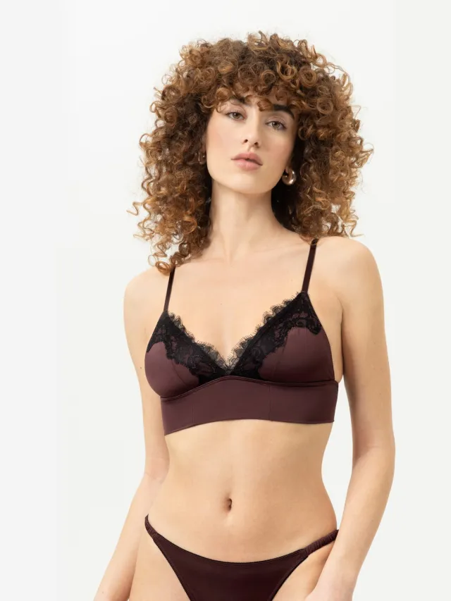 Mey Triangel-beha Serie Poetry Glossy Luxe Hot Maroon bruin