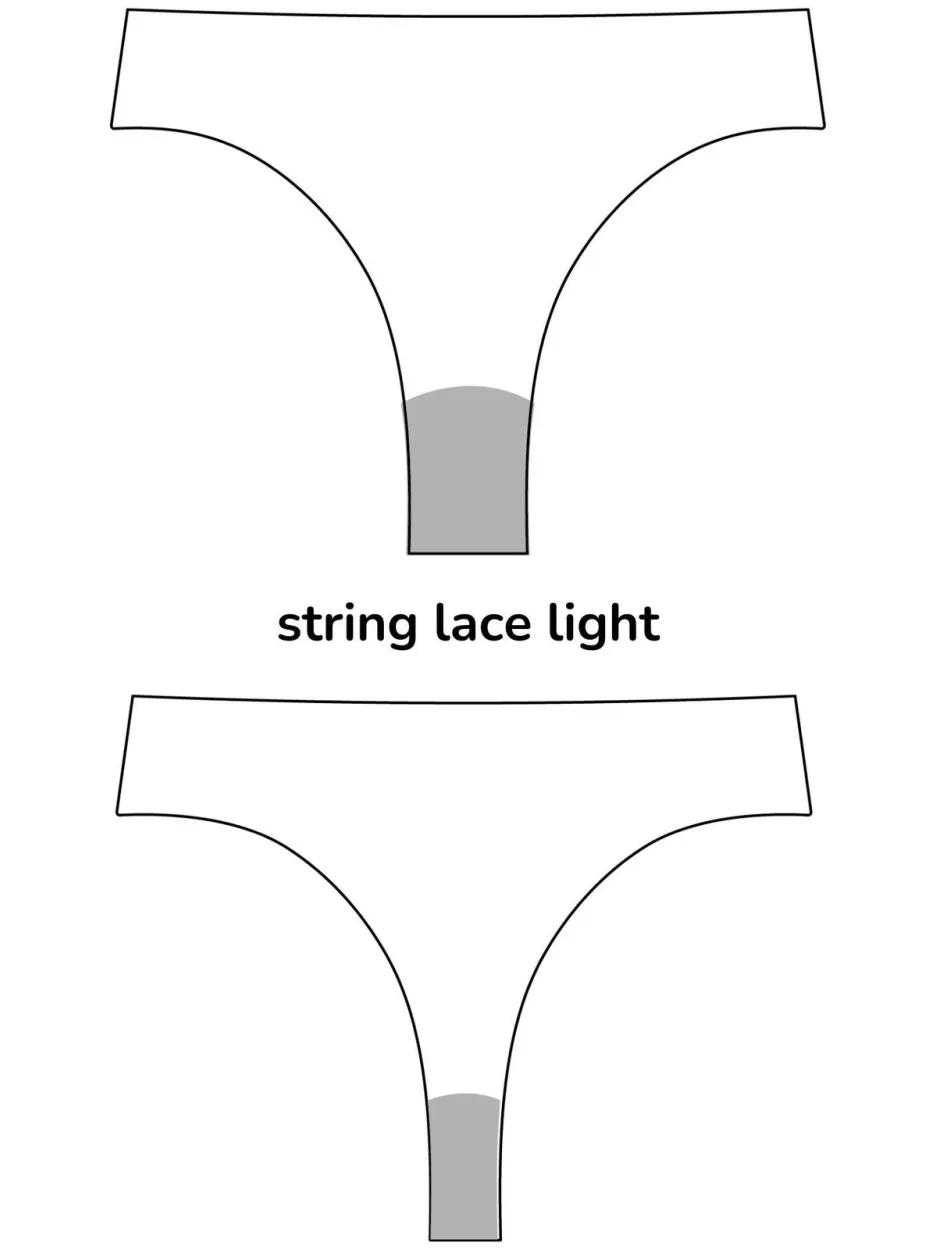 Moodies Undies licht absorberende kanten menstruatiestring zwart, foto 5