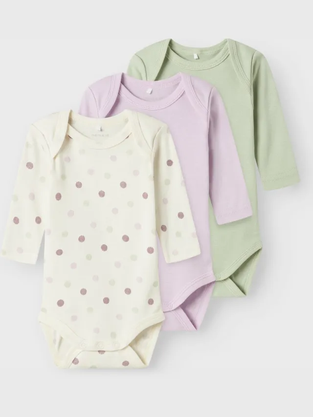 NAME IT Romper 3-pack Jet Stream