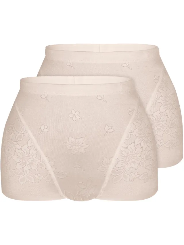 Sassa Verpakking van 2 stuks corrigerende slipjes FUNCTIONAL JACQUARD modern skin