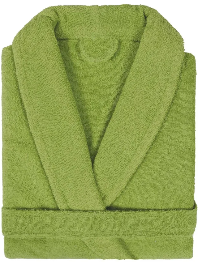 Uni Alpha Duplex Badjas Badstof met Shawlkraag Uni Alpha Groen - 1 stuks