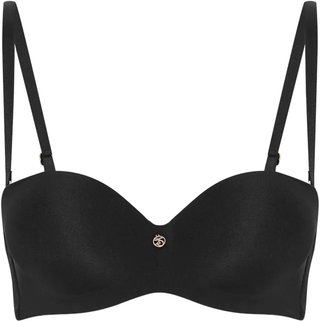 ESOTIQ Raffen - Push-up beha - Bardotmodel - Zwart