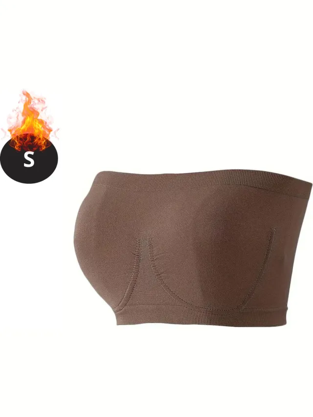 Nivard BH Zonder Beugel - Zonder Bandjes - Push-up Bh's - Comfort Beha - Comfortabel - Sterk - Bruin