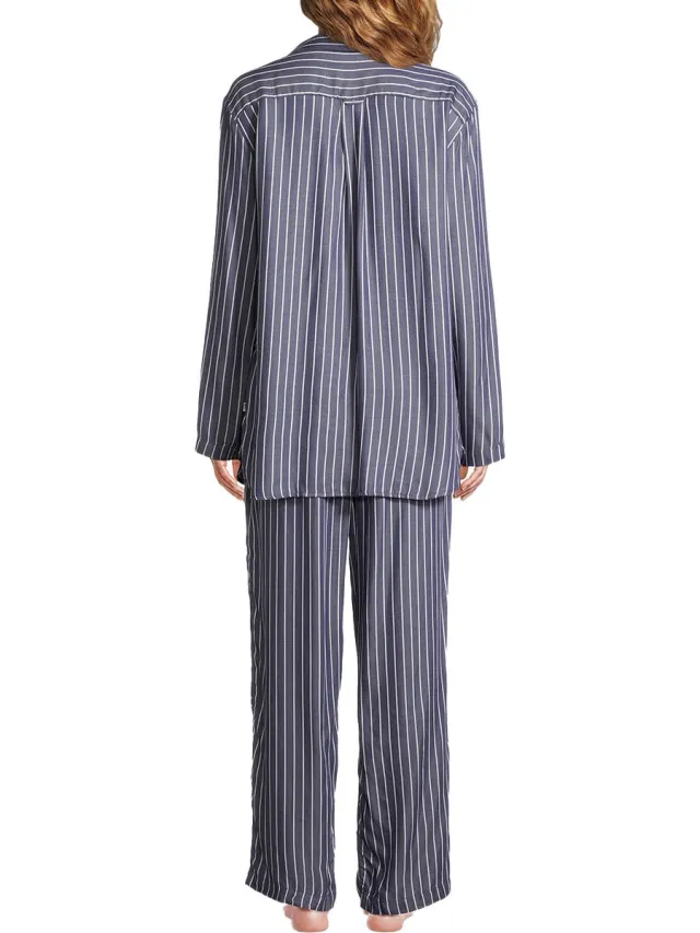 Seidensticker Dames pyjama Classic Web navy