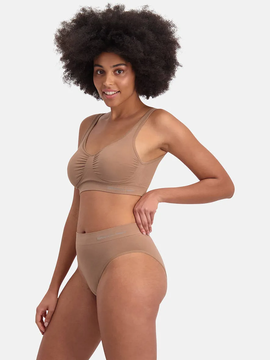 Bamboo Basics Fleur seamless voorgevormde bh top donker oudroze, foto 3