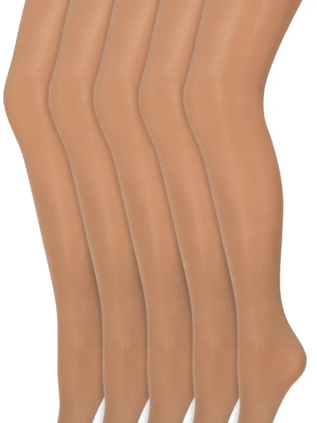 Marianne Glans panty | 35 Denier | Merk: Marianne | Maat: S t/m XXL | Kleur: Wineblush | 5 Paar Beige