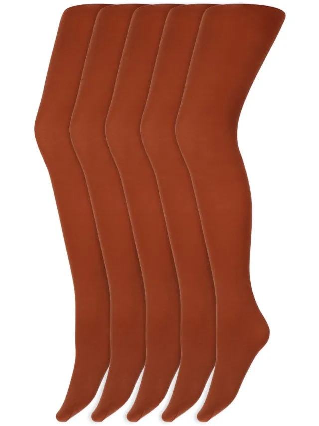 Marianne Gekleurde panty’s | Micro | 60 Denier | Merk: Marianne | Maat: S t/m XXL | Kleur: Coconut | 5 Paar Bruin