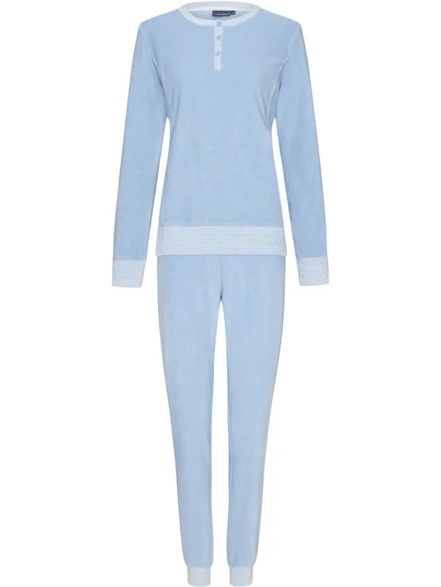 Pastunette dames pyjama Badstof - Jaimy - 44 - Blauw