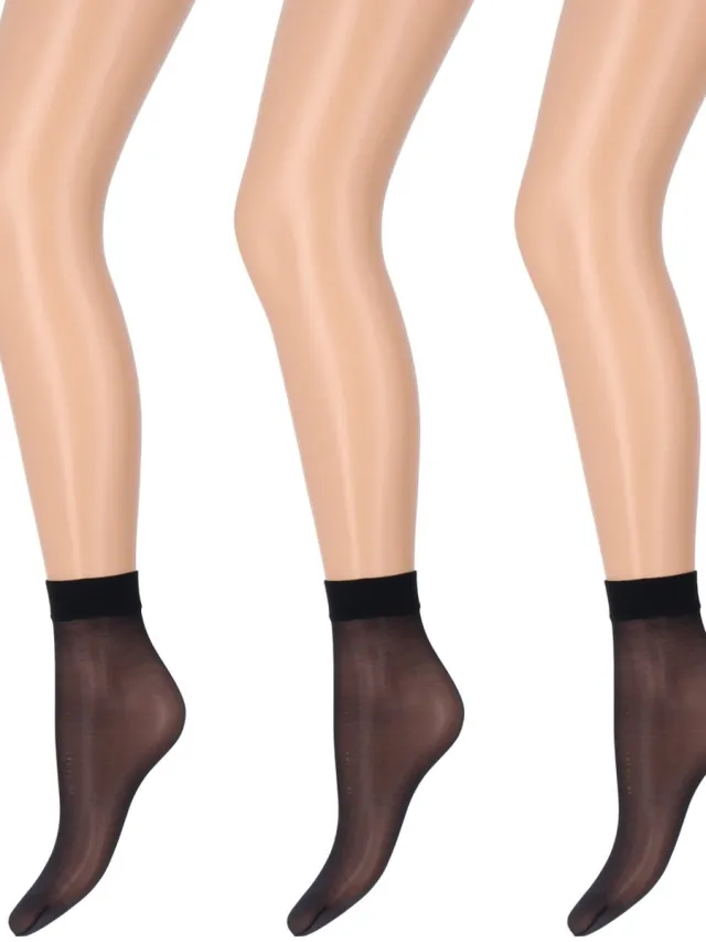 Marianne Dames Pantysocks Satin Sheers - 15Den - 3-Pack - Maat One Size - Marine