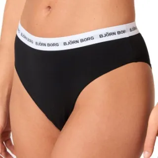 Björn Borg Core Logo high waist slip zwart Zwart,Wit