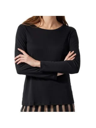Schiesser Mix and Relax Long Interlock Shirt Geel,Bruin,Zwart